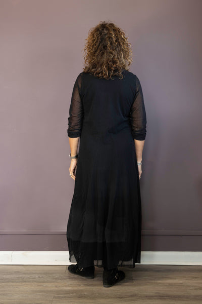 Mesh Puff Print Dress