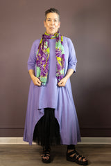 Lavender Hi-Lo Tunic Dress and Scarf Duo