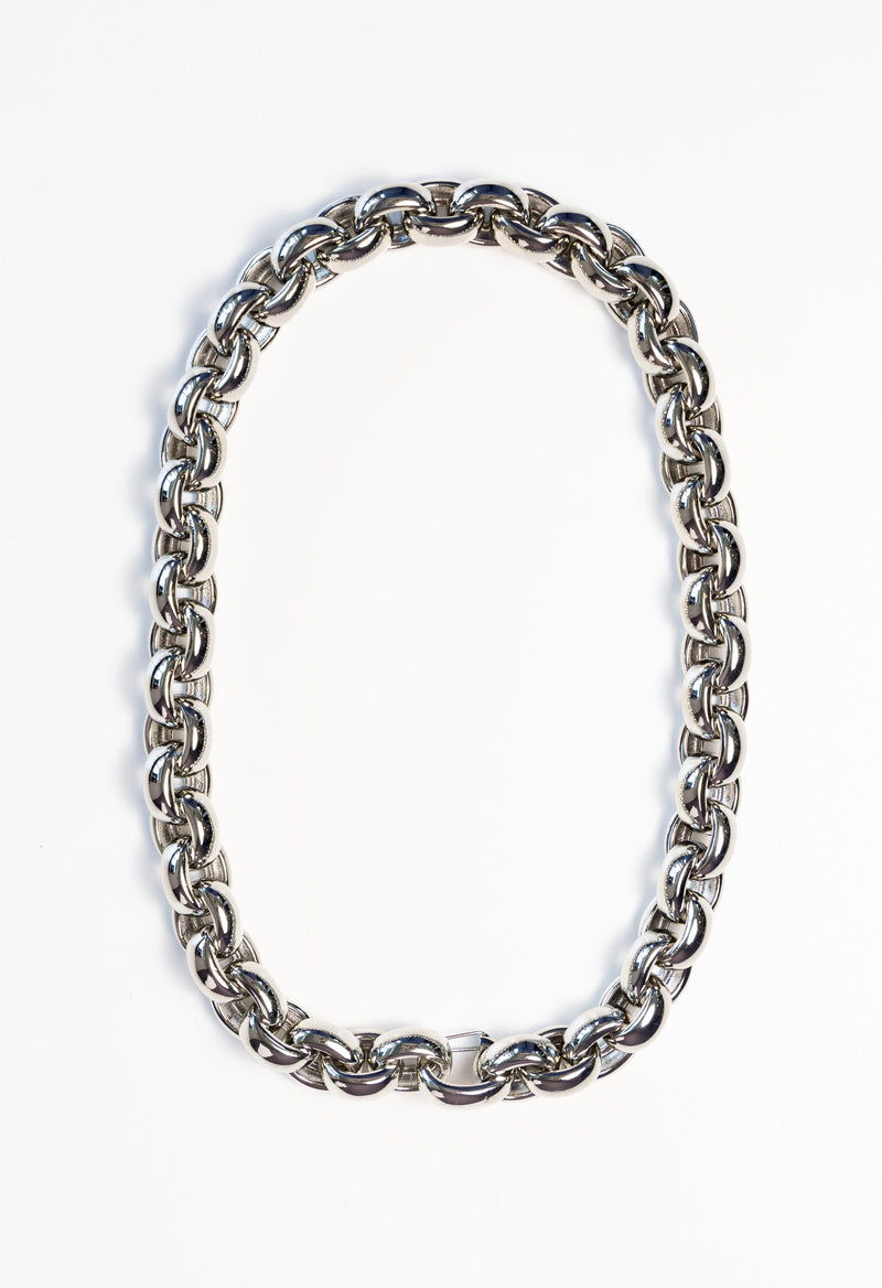 Rhodium Chunky Necklace