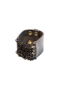 Cluster Chain Leather Bracelet