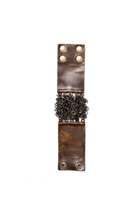 Cluster Chain Leather Bracelet