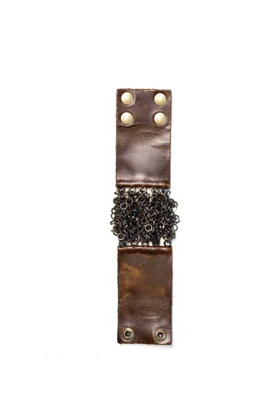 Cluster Chain Leather Bracelet
