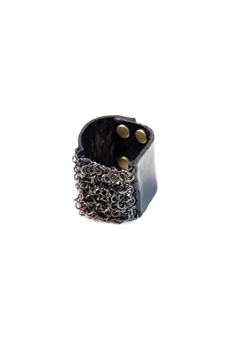 Cluster Chain Leather Bracelet