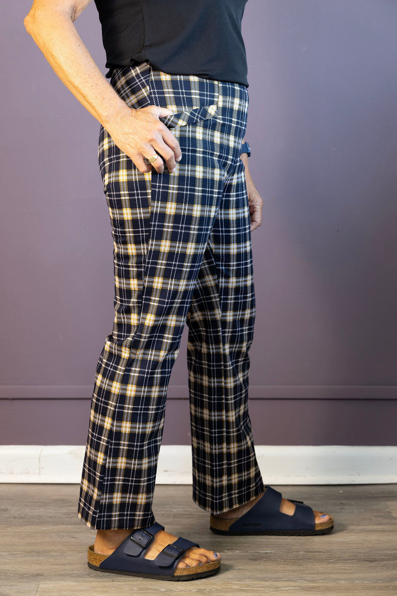 Stella Pull On (Dark Navy Plaid)