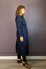 Notch Collar Belted Duster