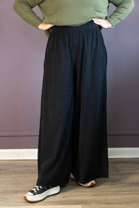 Fine Wale Wide Leg Pant