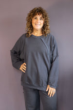 Charcoal Terry Top