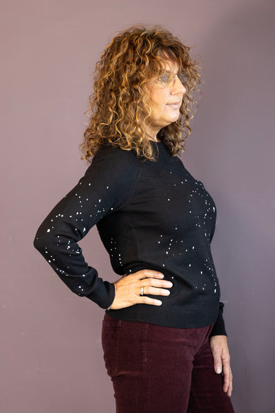 Black Splatter Sweater