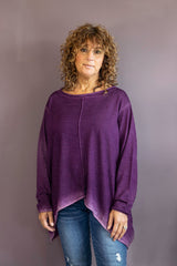 Purple Wool Dip Dyed Top