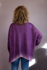 Purple Wool Dip Dyed Top