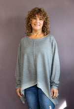 Grey Wool Dip Dyed Top