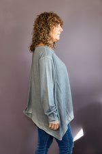 Grey Wool Dip Dyed Top