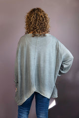 Grey Wool Dip Dyed Top