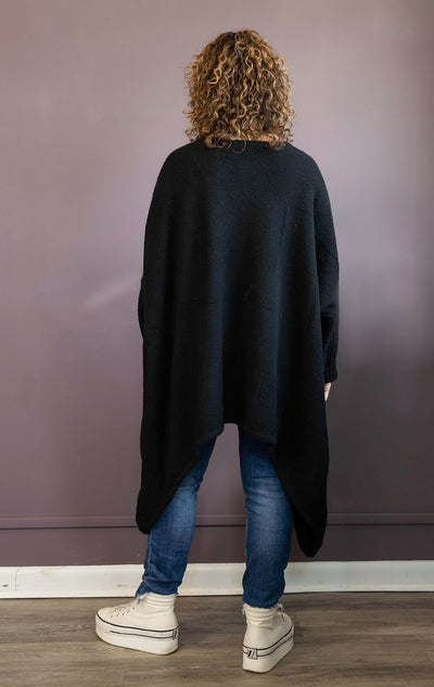 Black Wool Pullover Sweater