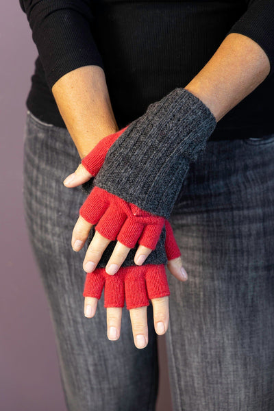 Wool and Angora Fingerless Gloves