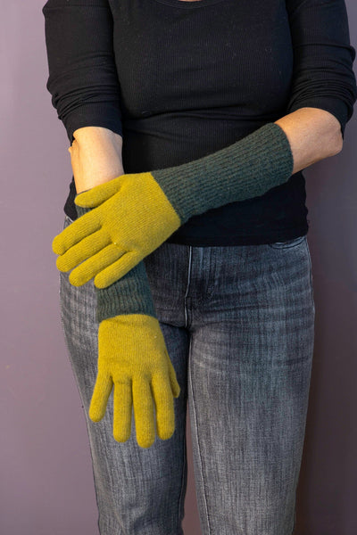 Long Wool and Cashmere Gloves