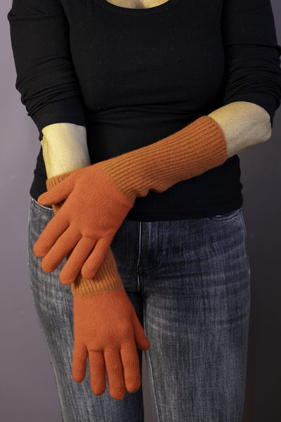 Long Wool and Cashmere Gloves