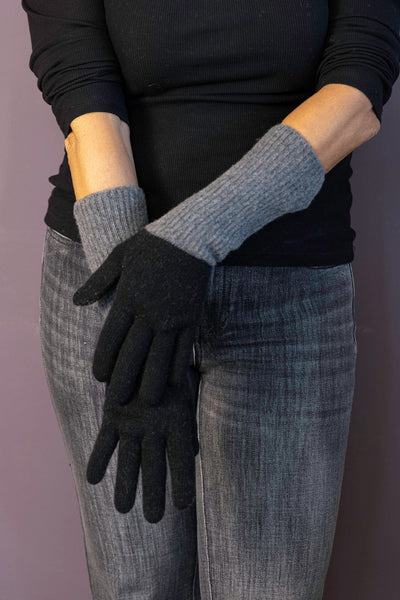 Long Wool and Cashmere Gloves