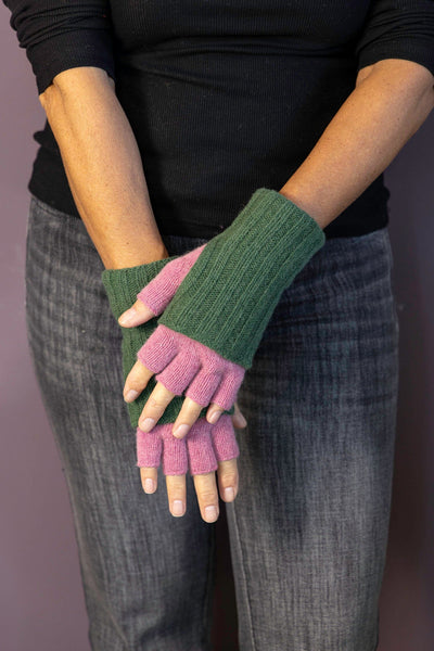 Wool and Angora Fingerless Gloves