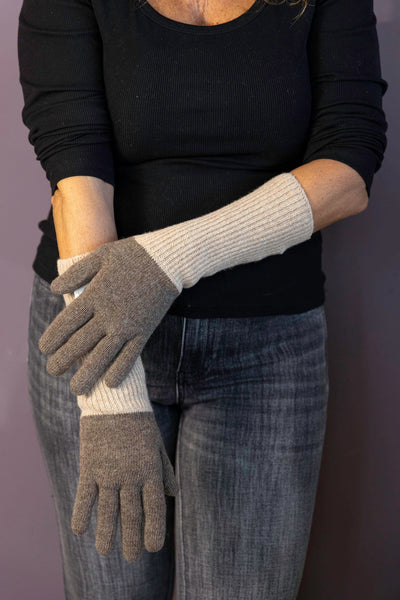 Long Wool and Cashmere Gloves