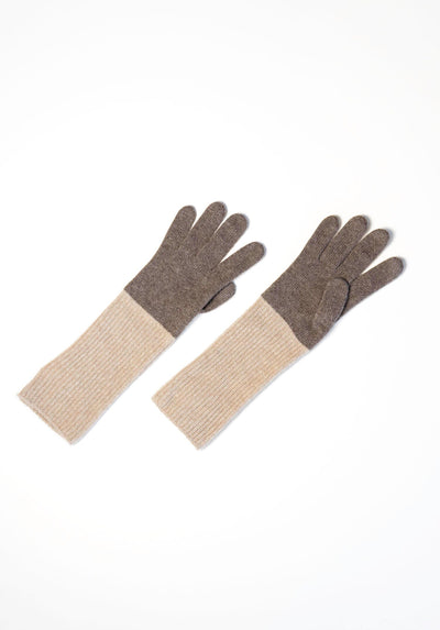 Long Wool and Cashmere Gloves