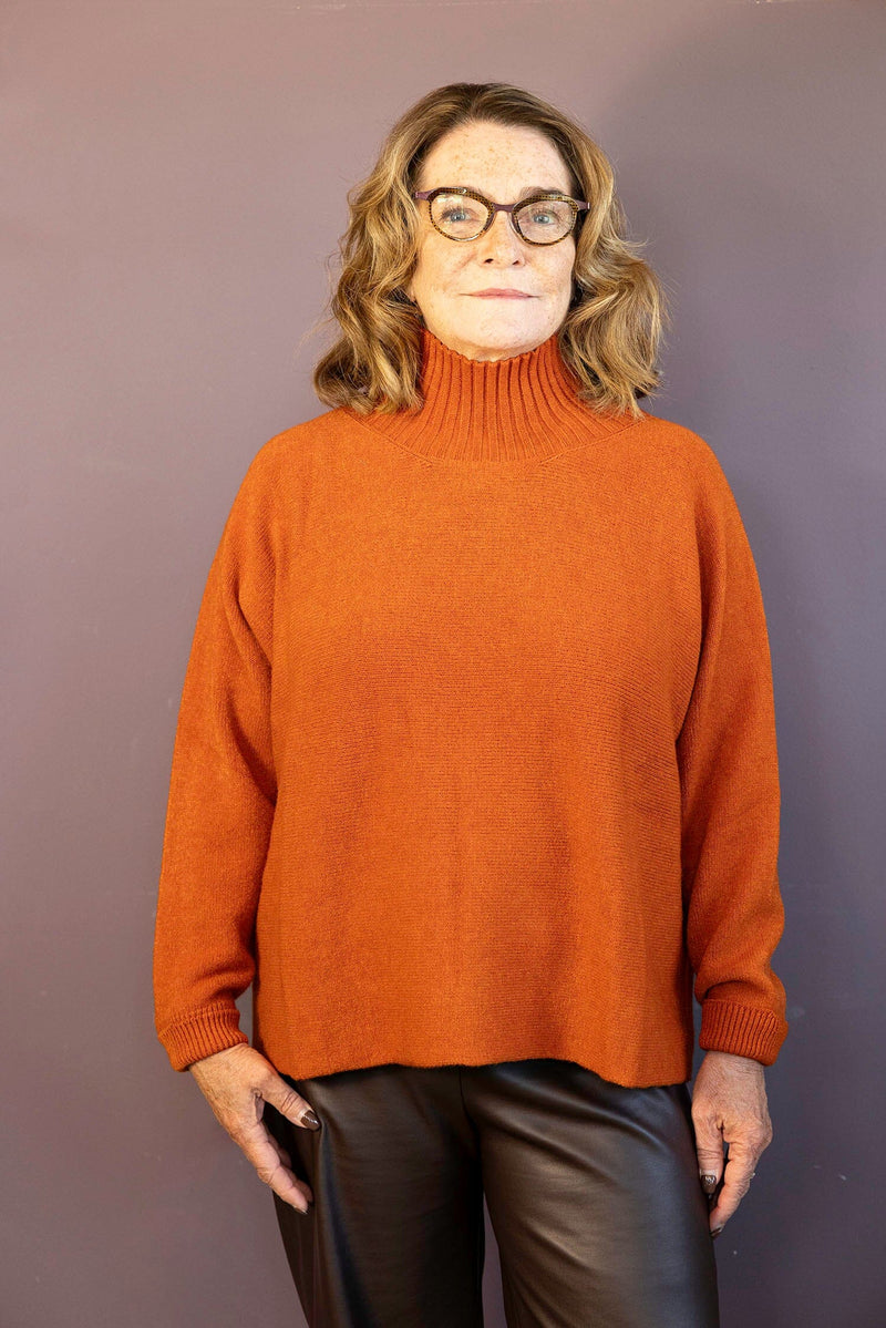 Jolie Boxy Hi-Neck Sweater