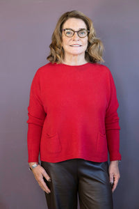 Jodie Two Pocket Crop Sweater