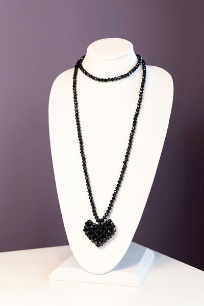 Across Long Heart Necklace