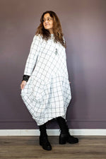 White Plaid Dress