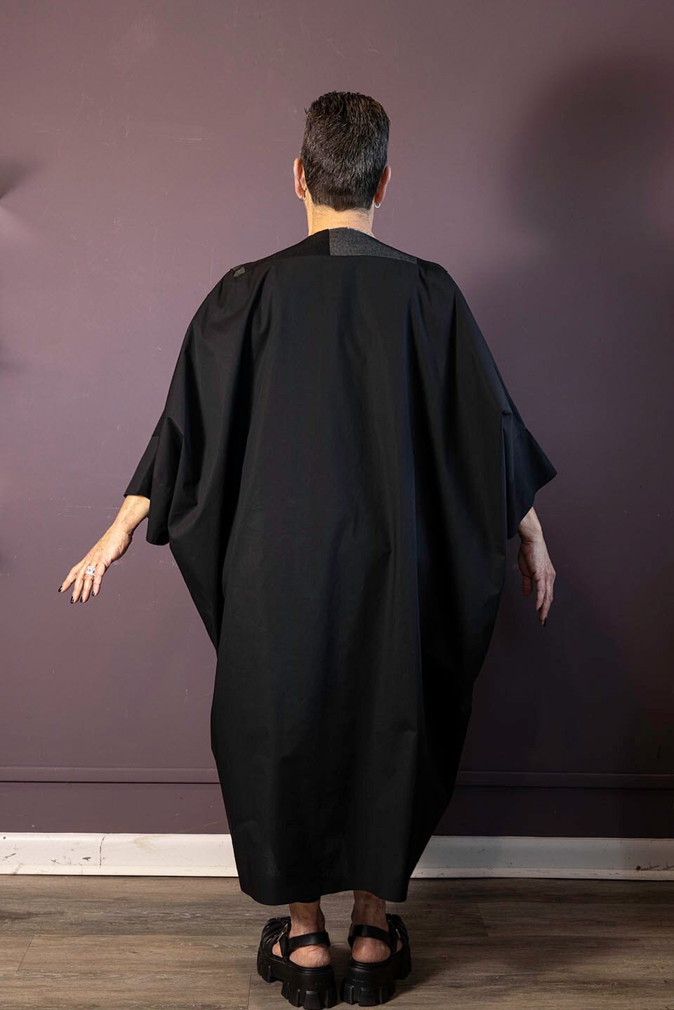 Monochrome Draped Dress