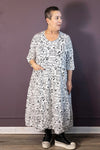 Seamed Scripted Dress