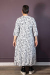 Seamed Scripted Dress