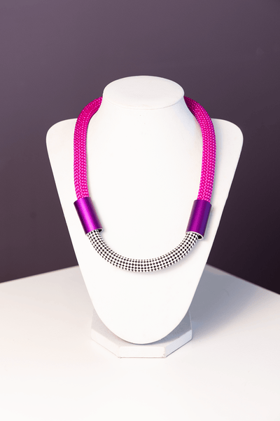 Beyond Simplicity Aluminum Color Tube Necklace