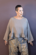 Taupe Ruffle Top