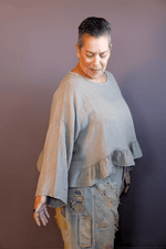 Taupe Ruffle Top