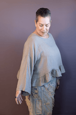 Taupe Ruffle Top