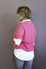 V-Neck Cropped Short Sleeve Sweater