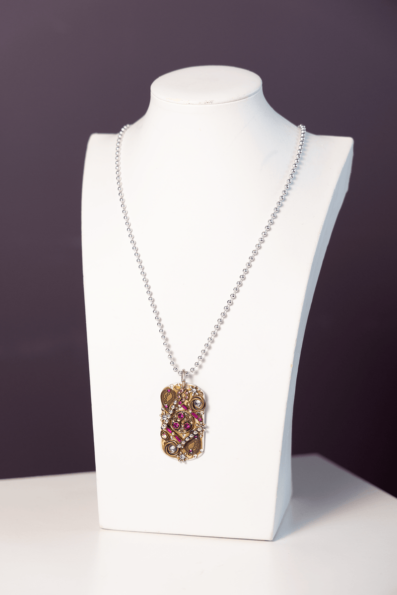 25. Paisley Dog Tag Necklace