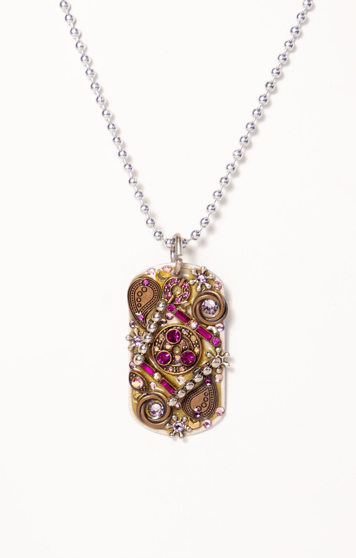 25. Paisley Dog Tag Necklace