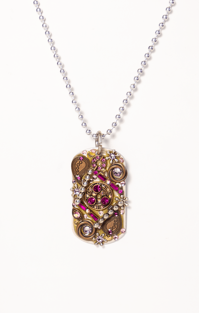 25. Paisley Dog Tag Necklace