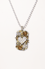 23. Paisley and Heart Dog Tag Nacklace
