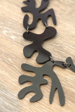 Black Block Print Necklace