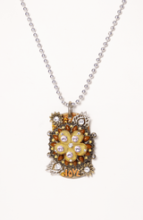 8. Floral Love Dog Tag Necklace
