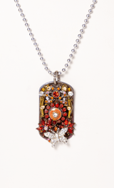 16. Autumn Butterfly Dog Tag Necklace