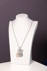 26. Hamsa and Butterfly Dog Tag Necklace