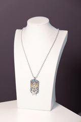 10. Hamsa and Butterfly Dog Tag Necklace