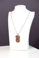 12. Gems and Infinity Dog Tag Necklace