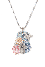26. Hamsa and Butterfly Dog Tag Necklace