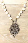 Pearl And Heart Locket Necklace