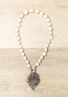 Pearl And Heart Locket Necklace